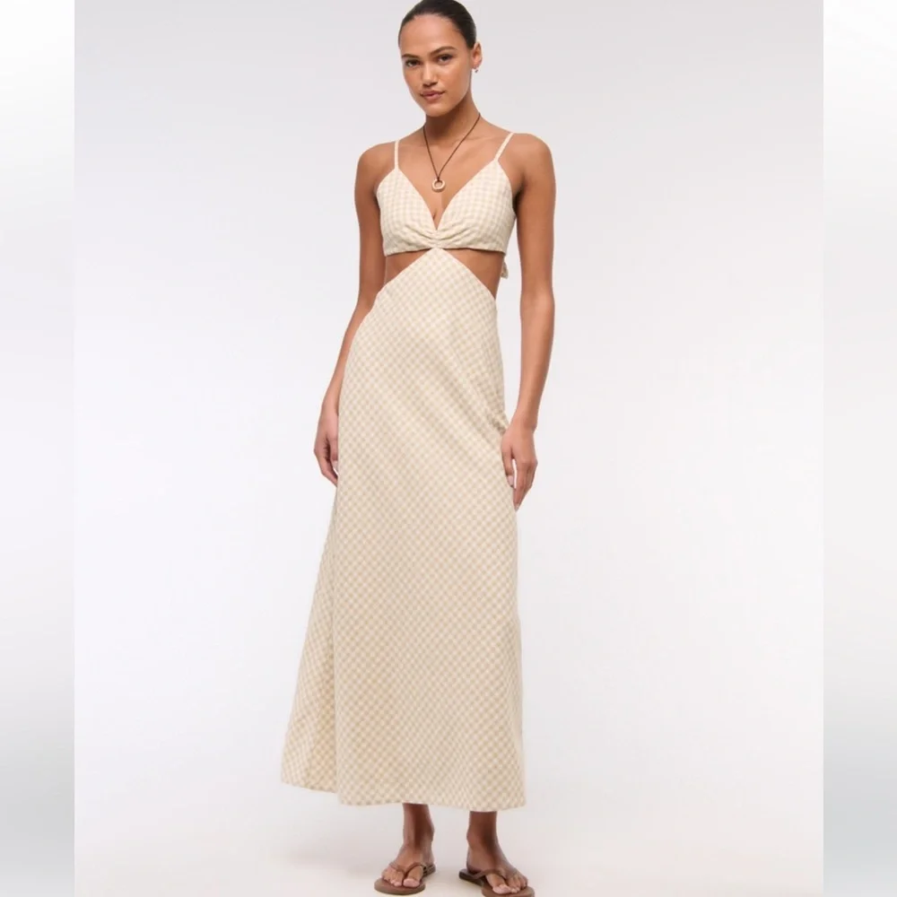 julia slip cutout maxi dress The A&F Julia Slip Cutout Maxi dress by Abercrombie and Fitch